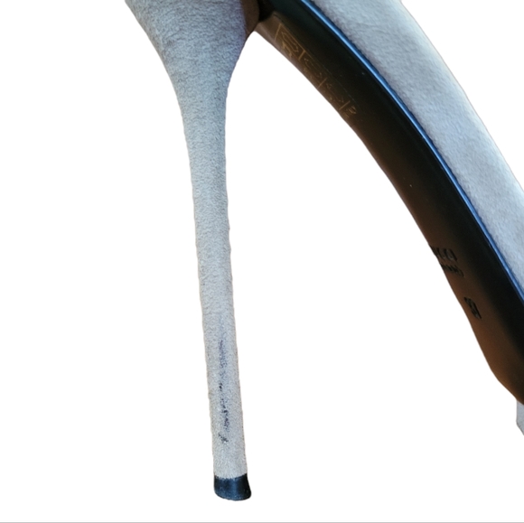 Gucci Taupe Black Diamond Crystals Kid Scamosciato Formal Heel Shoes 37 (7) - Picture 12 of 13